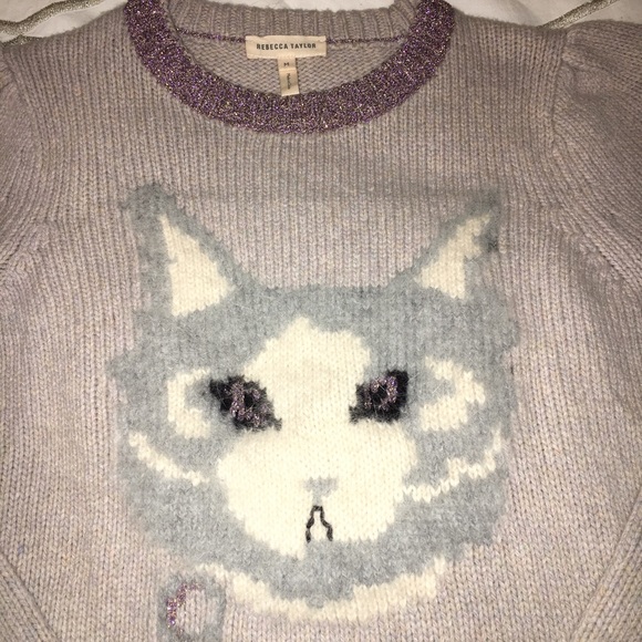 Rebecca Taylor cat intarsia sweater - Picture 5 of 7